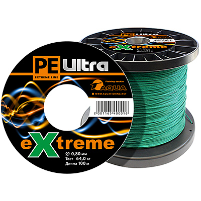 Шнур Плетёный PE ULTRA EXTREME 1.70mm (цвет зеленый) 1м